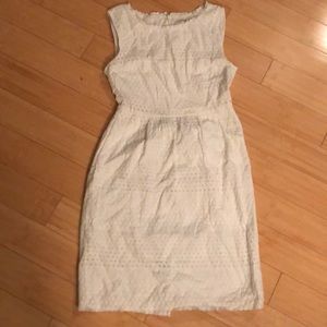 White eyelet JCrew dress